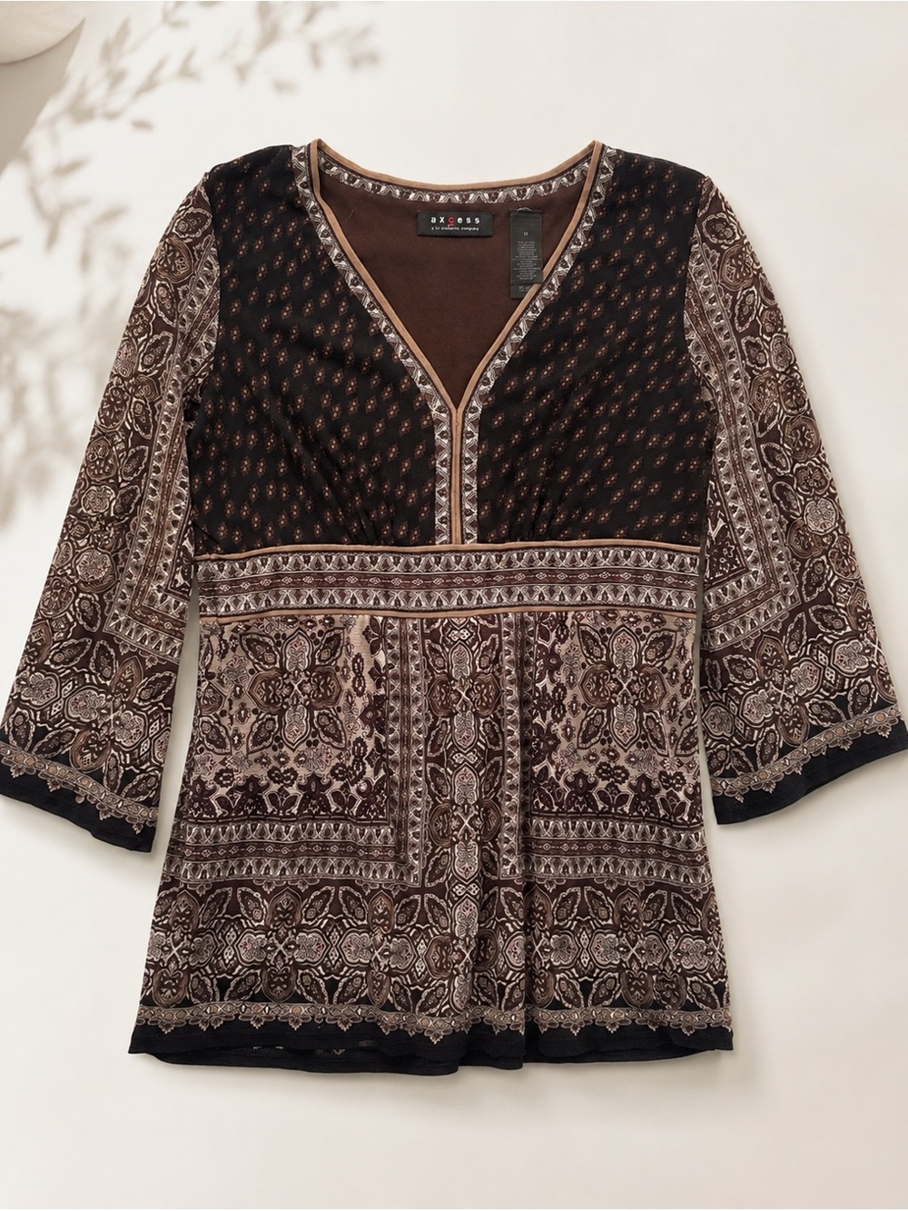 Vintage Y2K AXCESS by Liz Claiborne Mesh Boho Top | Size Medium